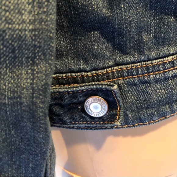 Juniors women American Eagle Jean Jacket size medium - Picture 4 of 8